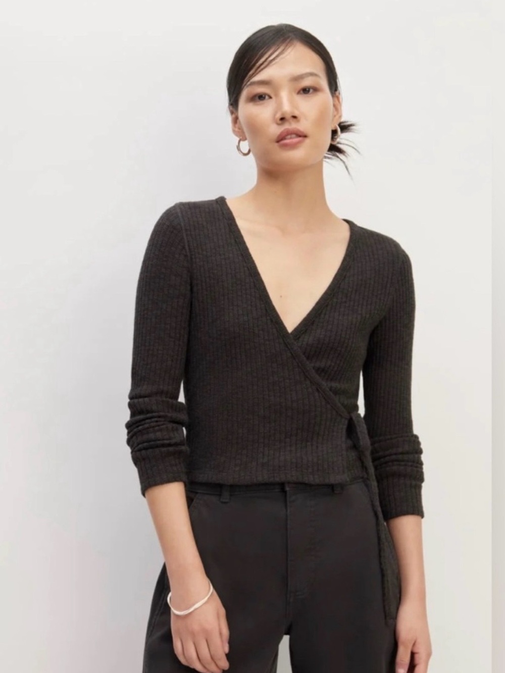 Everlane the cozy rib wrap top